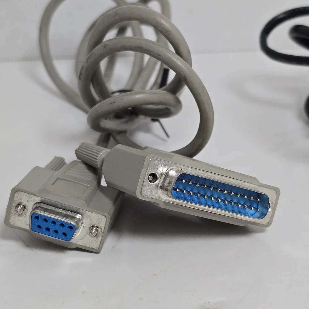 Lot/15 Vintage Parallel Printer Cables Variety + Adapters Computer Power Cords